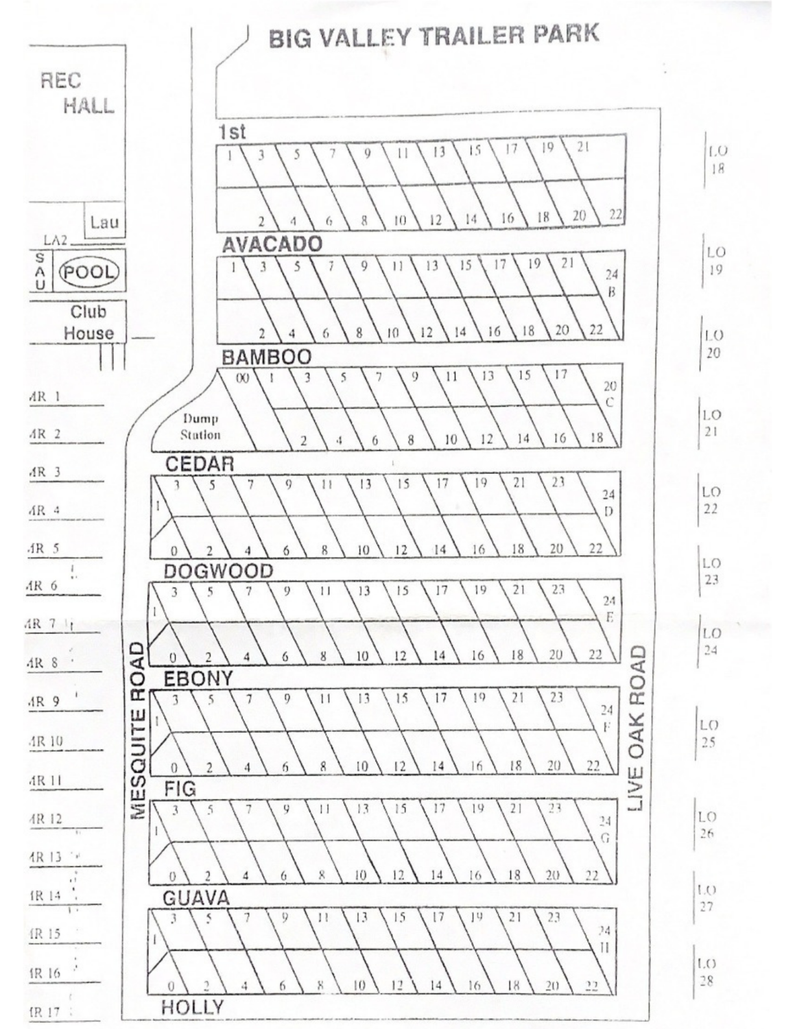 Resort Map | Big Valley RV Park